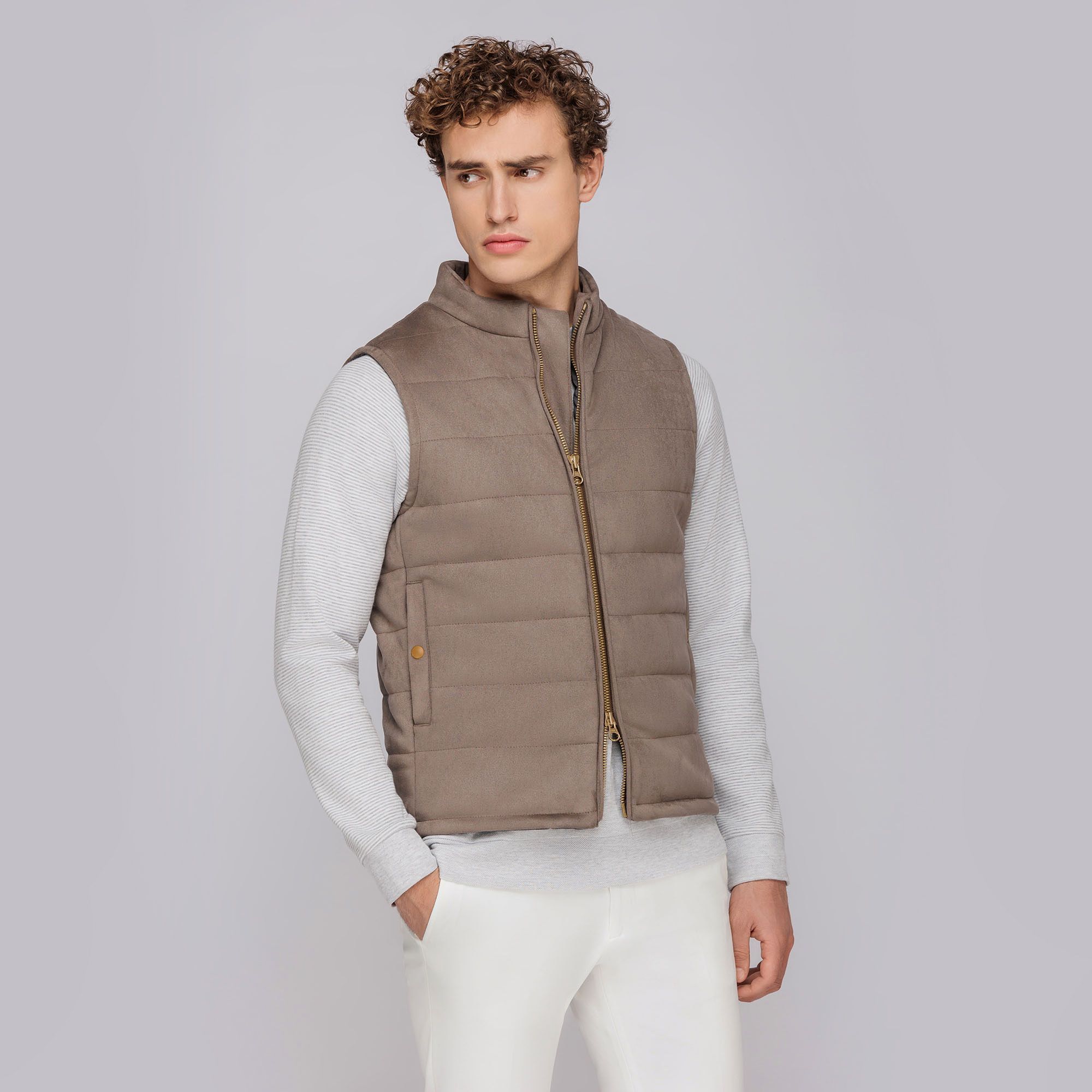 Gilet Imbottito Grigio