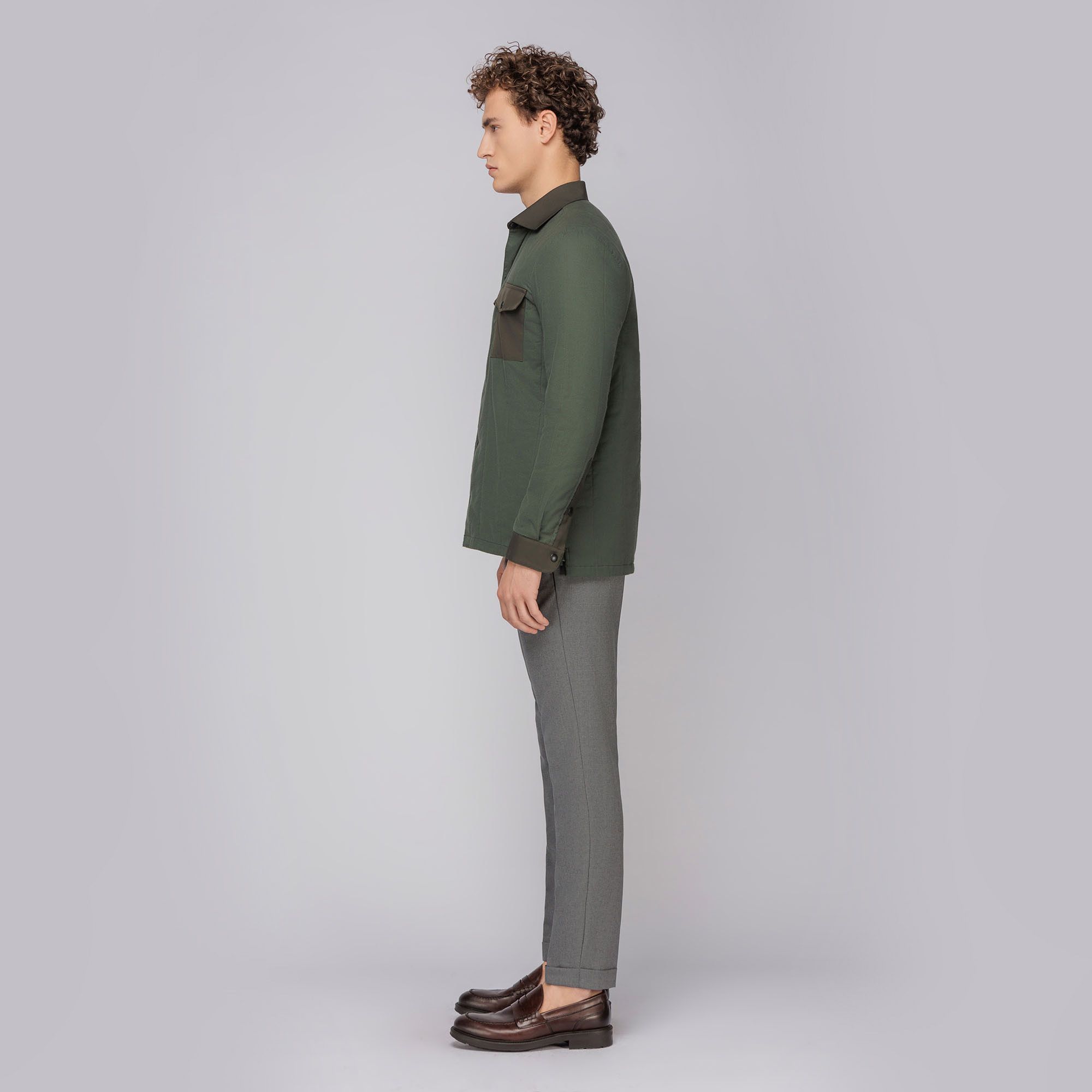 Giacca verde militare con tasconi