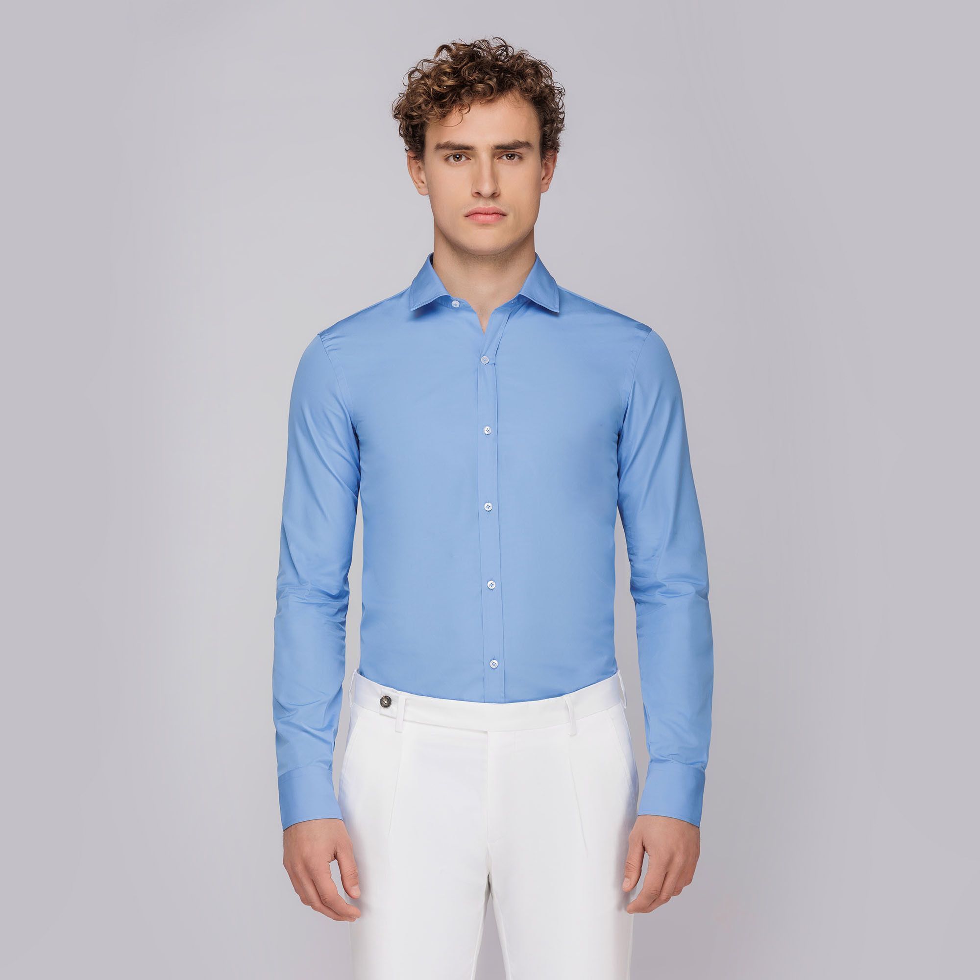 Camicia uomo blu royal
