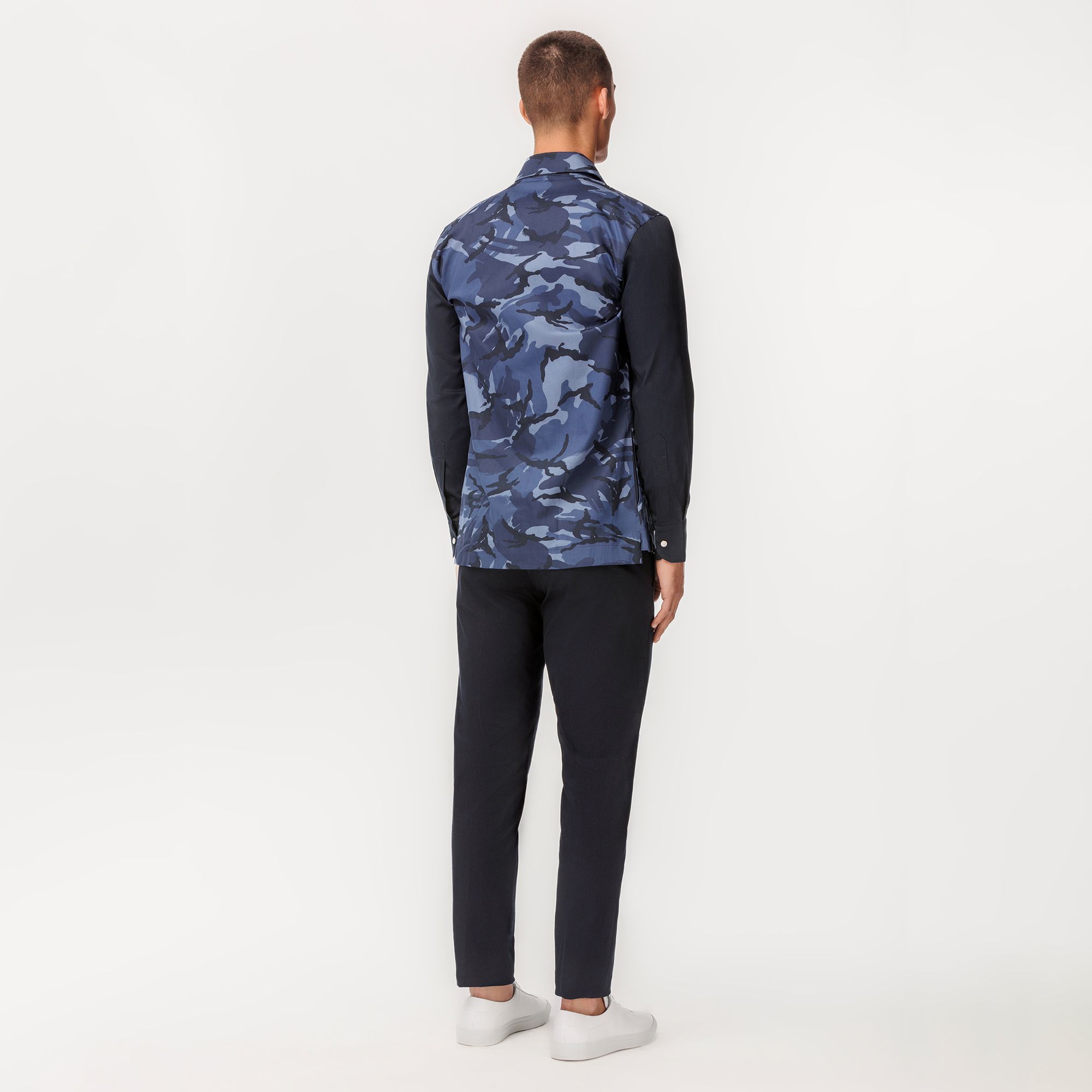 Overshirt Camo Blu