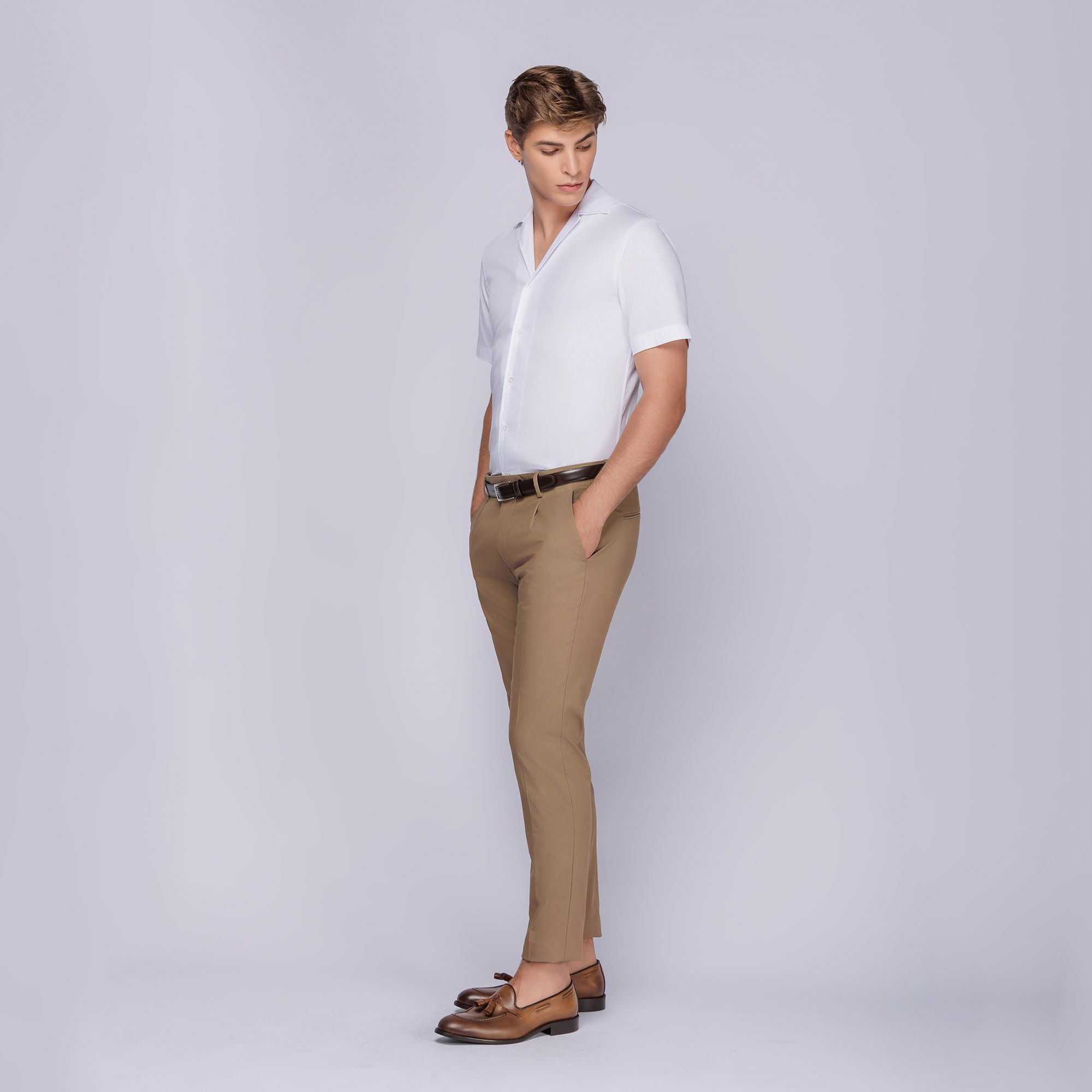 PANTALONE BEIGE ELEGANTE