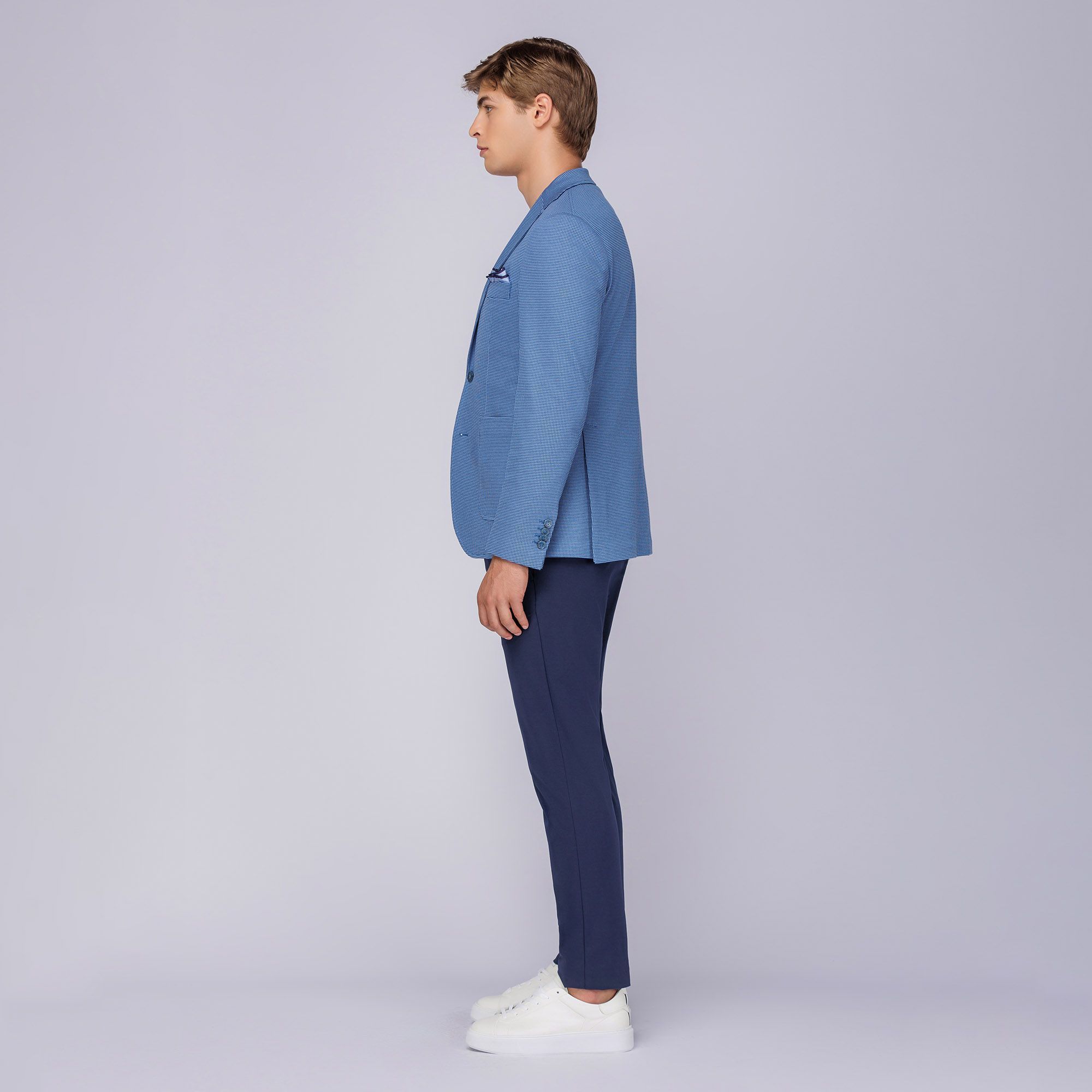 Giacca in maglia azzurro