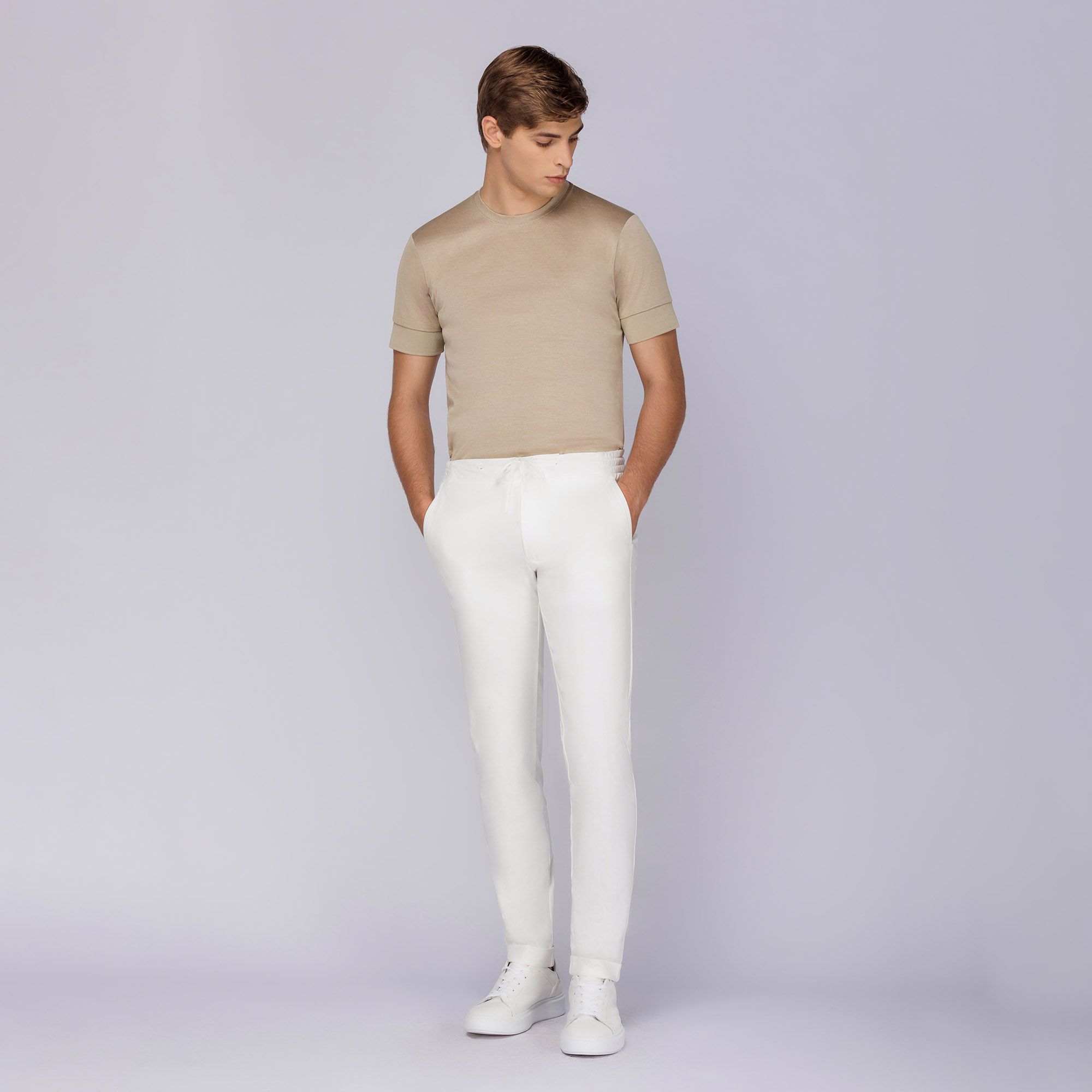 Maglietta beige uomo