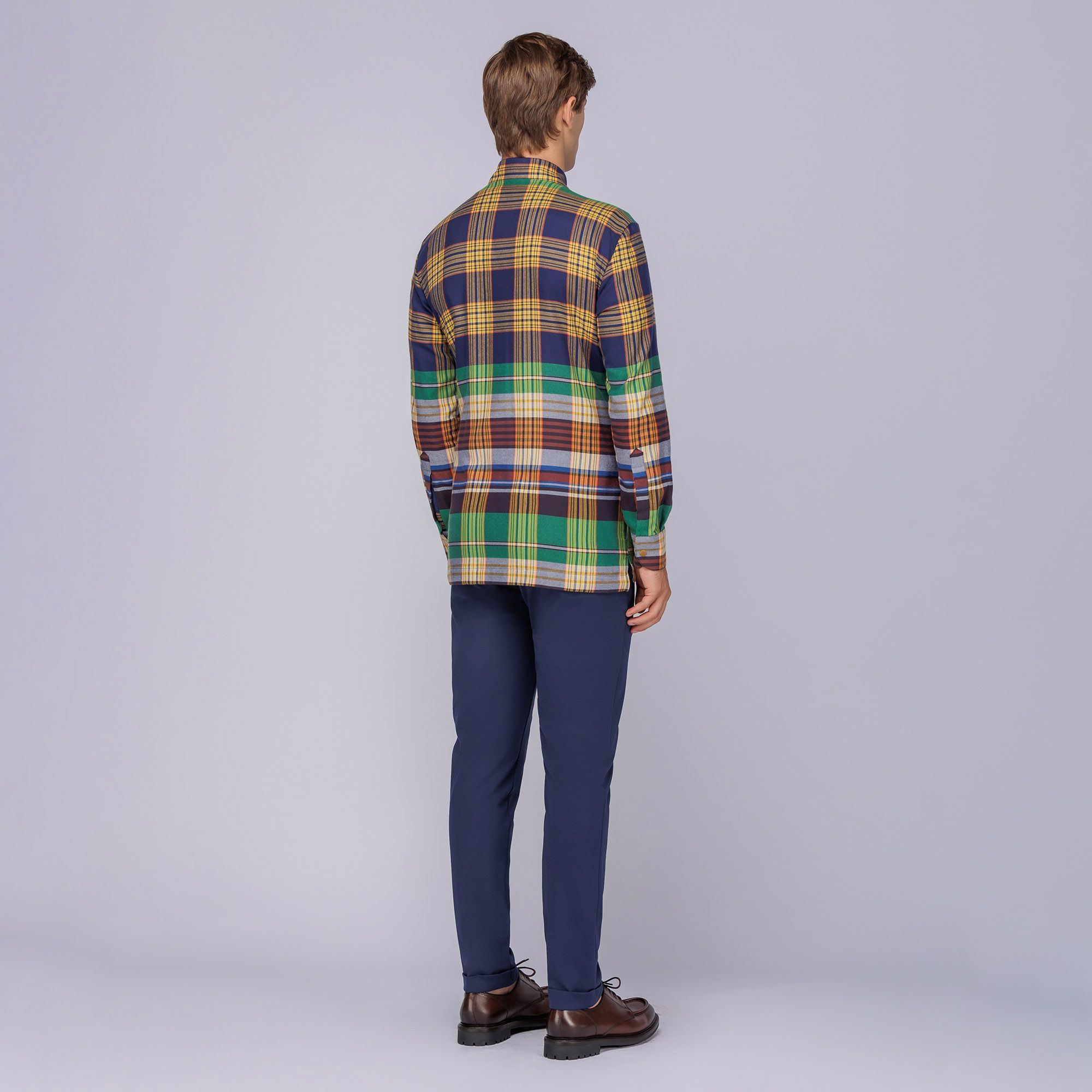 Motivo Tartan in Evoluzione Overshirt - Uomo