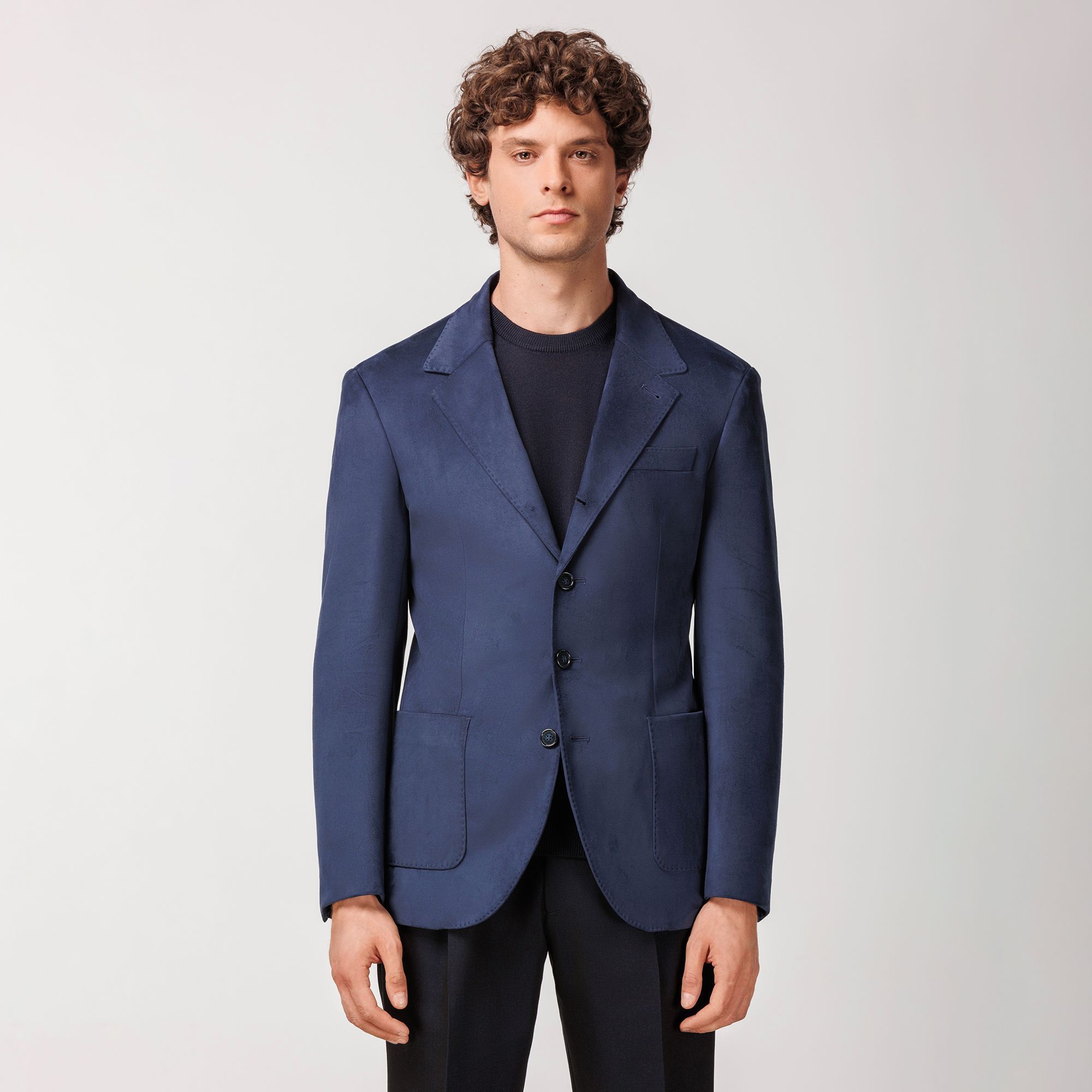Blazer Tokyo Blu in Eco Suede