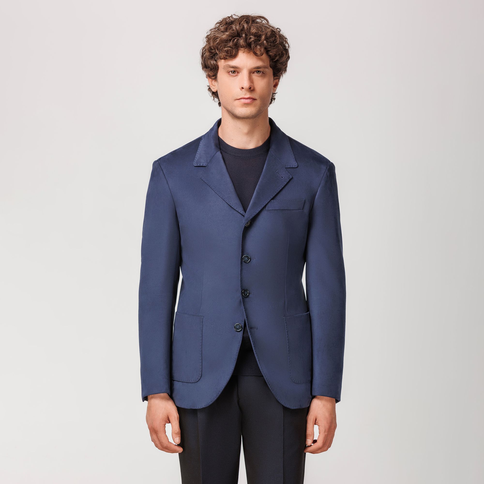 Blazer Tokyo Blu in Eco Suede