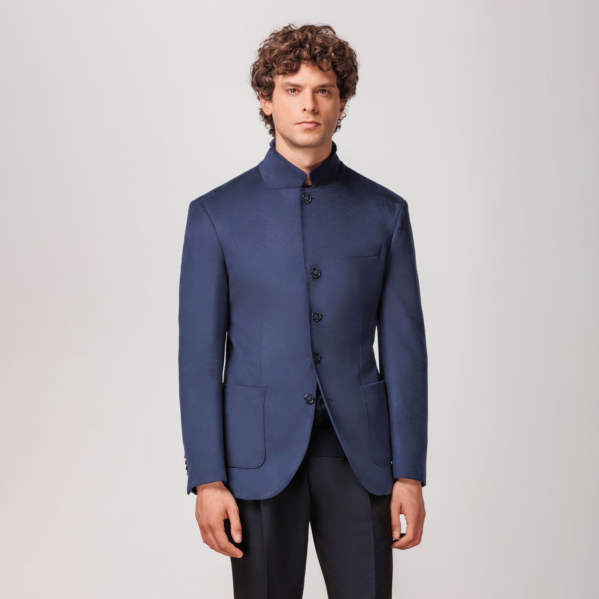 Blazer Tokyo Blu in Eco Suede