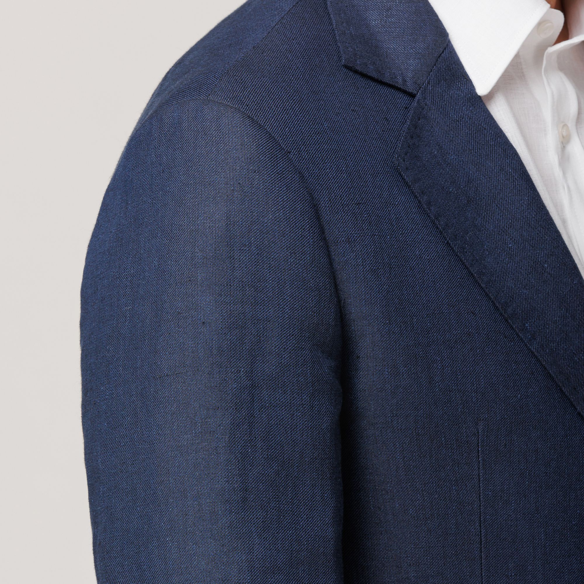 Blazer Uomo Lino Blu Navy