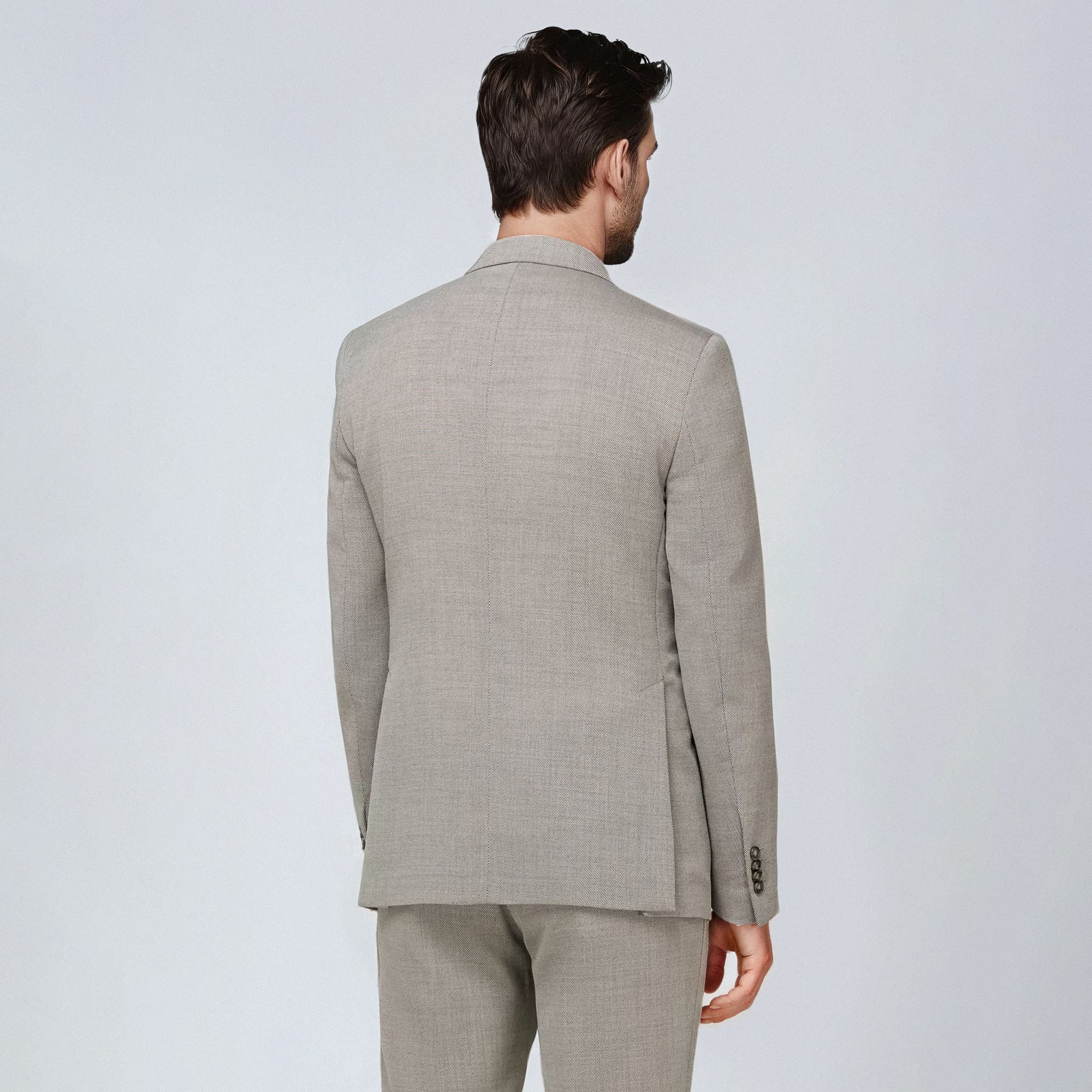 Completo Grigio Doppiopettο in Lana Crepe