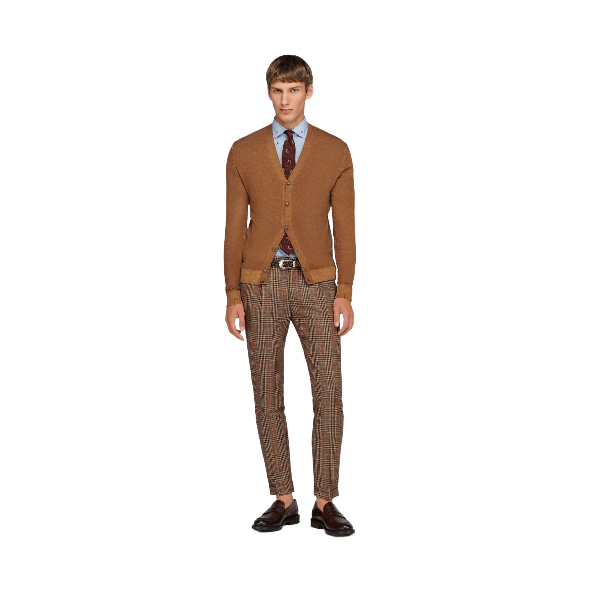 Cardigan Uomo Cammello