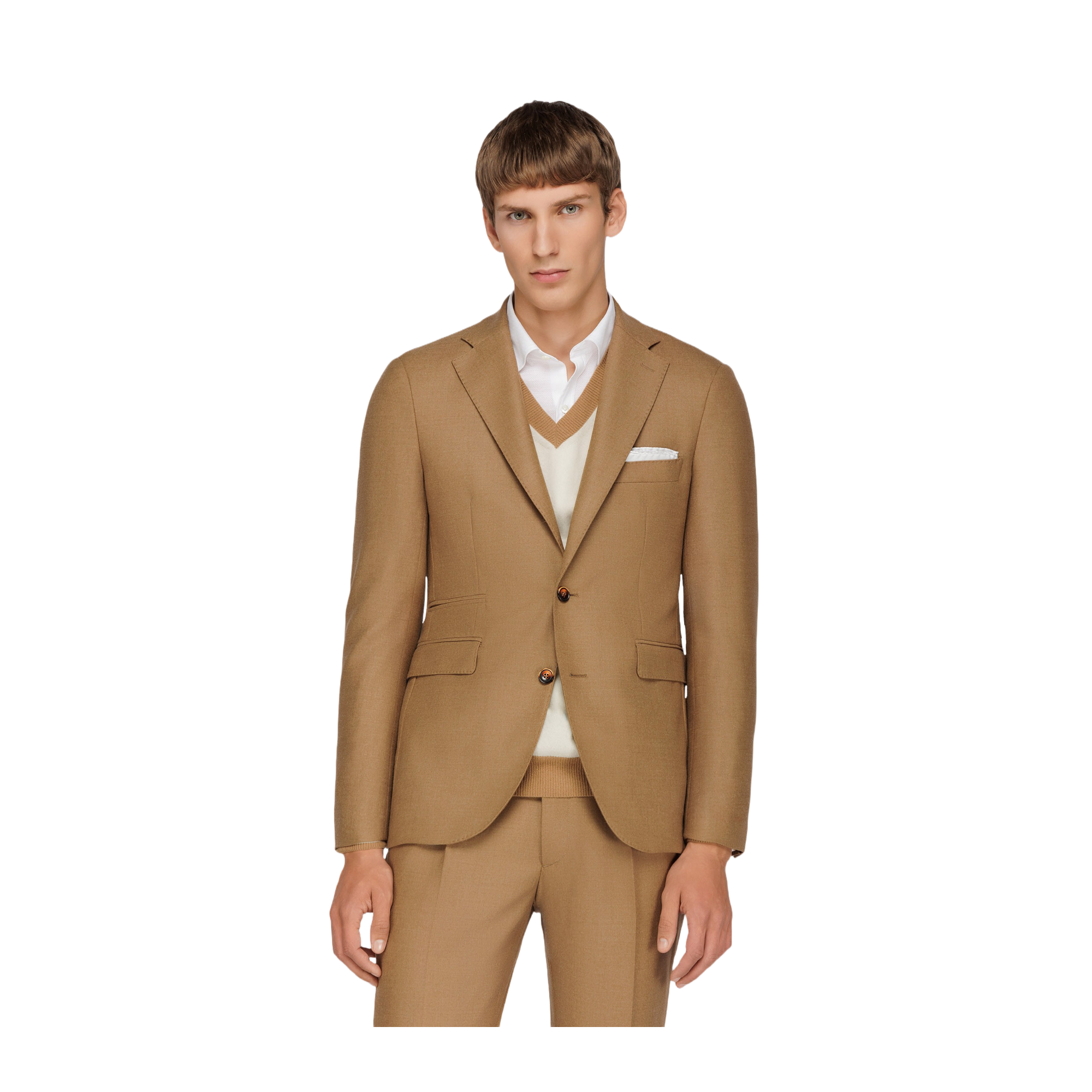 Completo uomo Jersely in cammello 