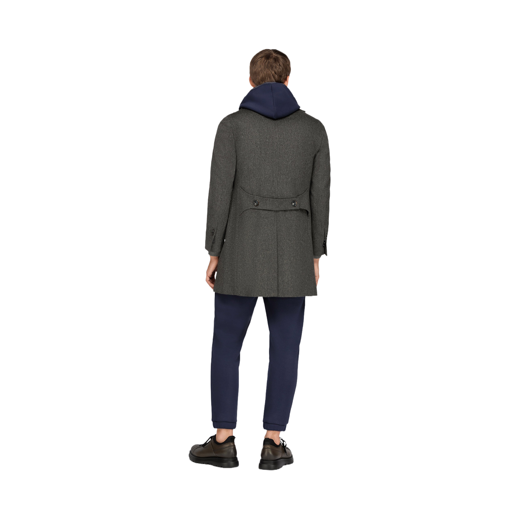 Cappotto Grigio Uomo Lana