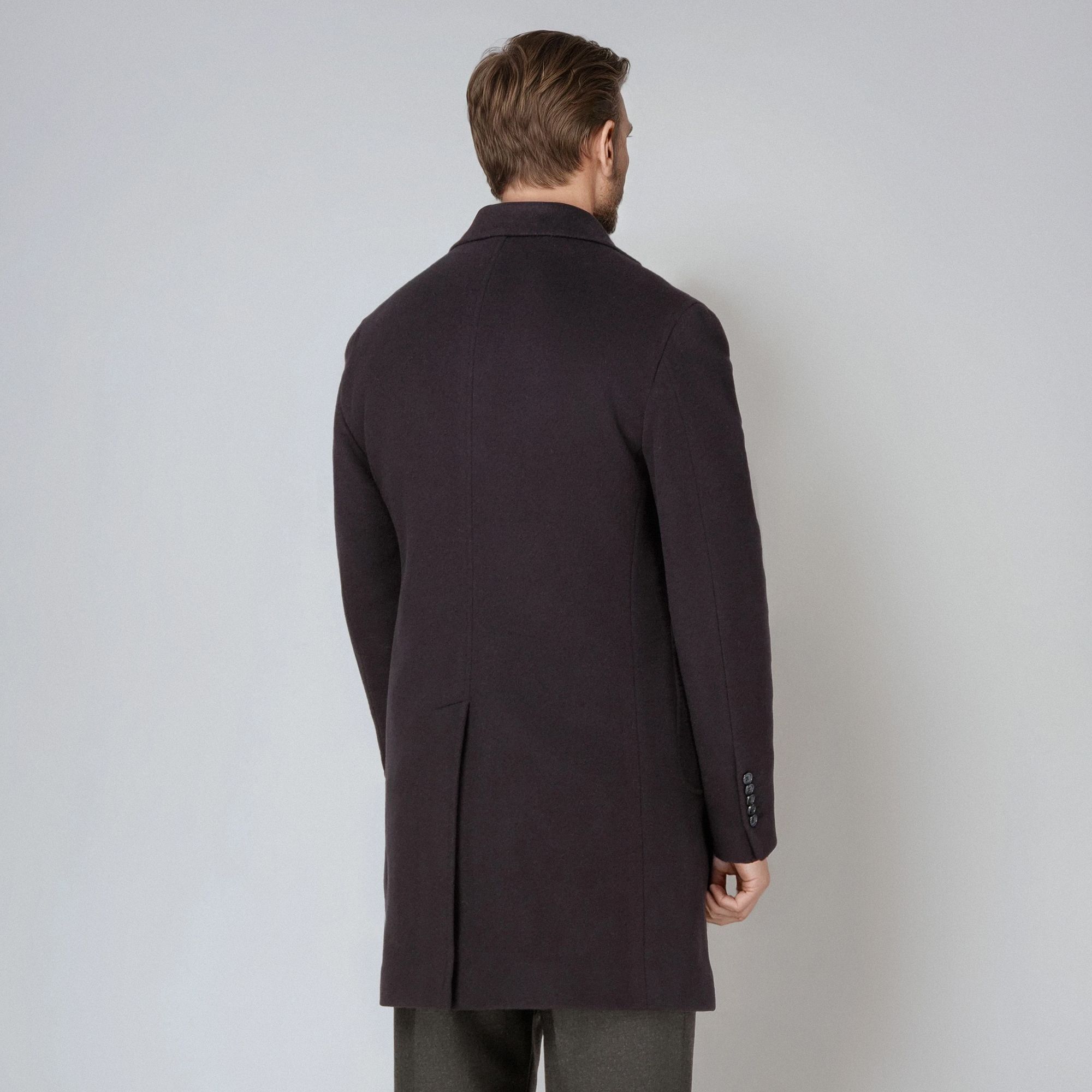 Cappotto Uomo Blu Navy in Lana-Cashmere