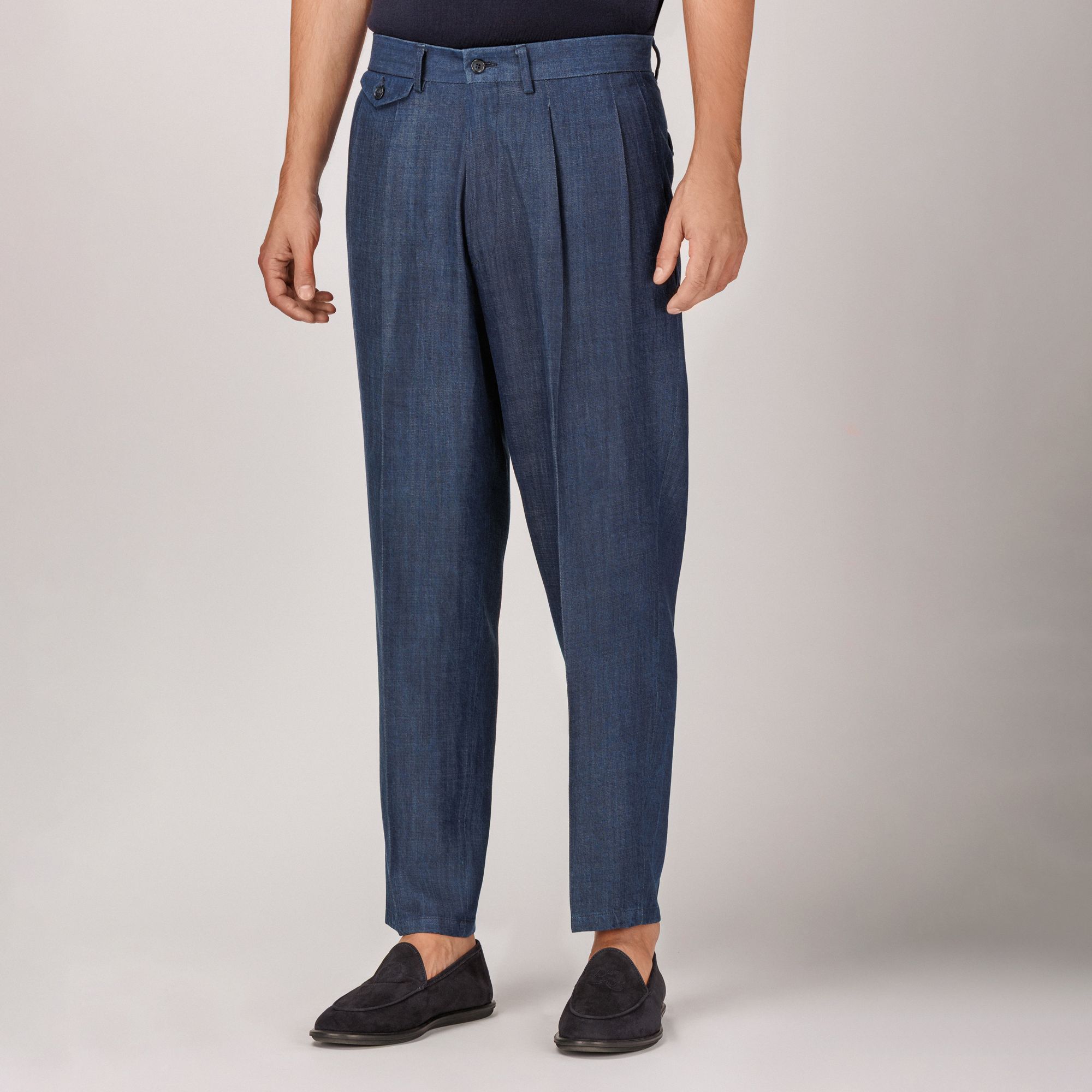 Pantalone Uomo in Denim Tencel – Vestibilità Larga