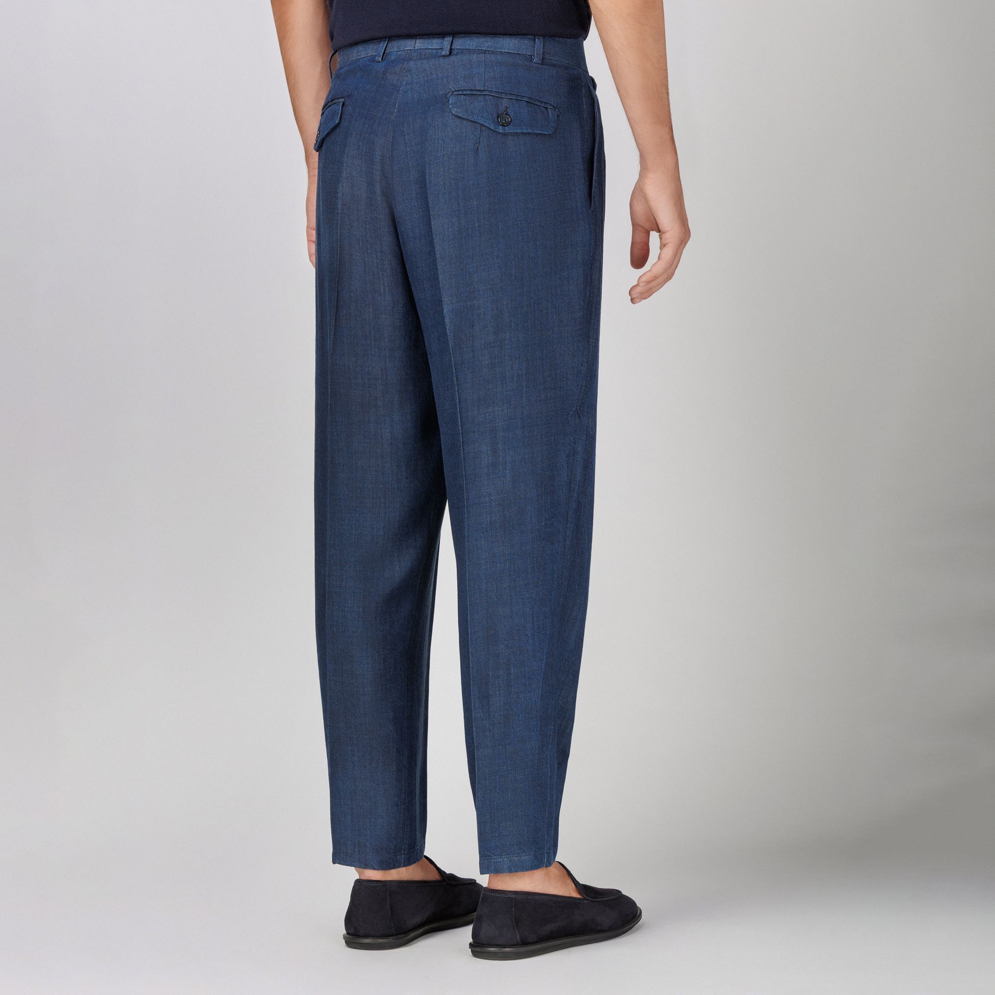 Pantalone Uomo in Denim Tencel – Vestibilità Larga