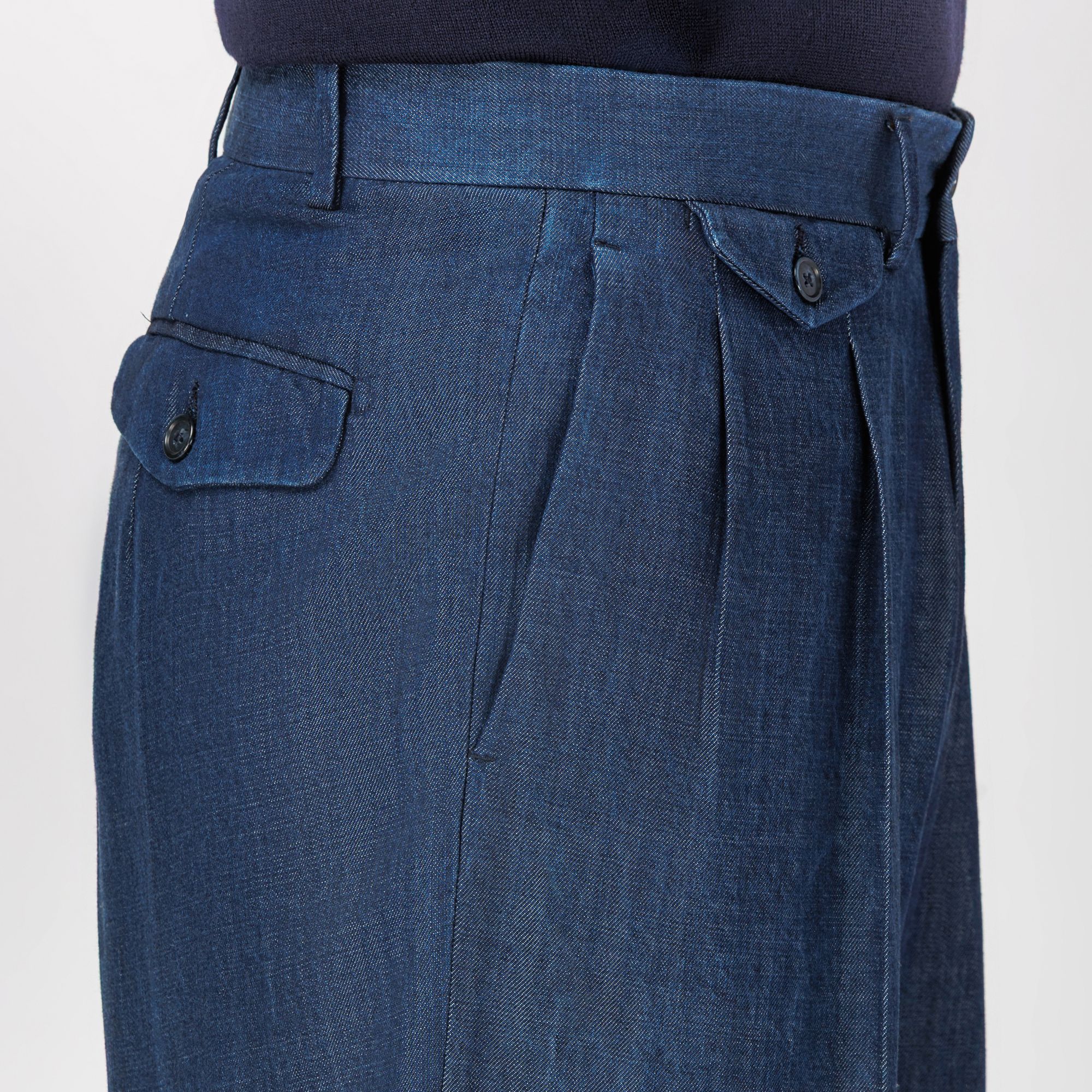 Pantalone Uomo in Denim Tencel – Vestibilità Larga