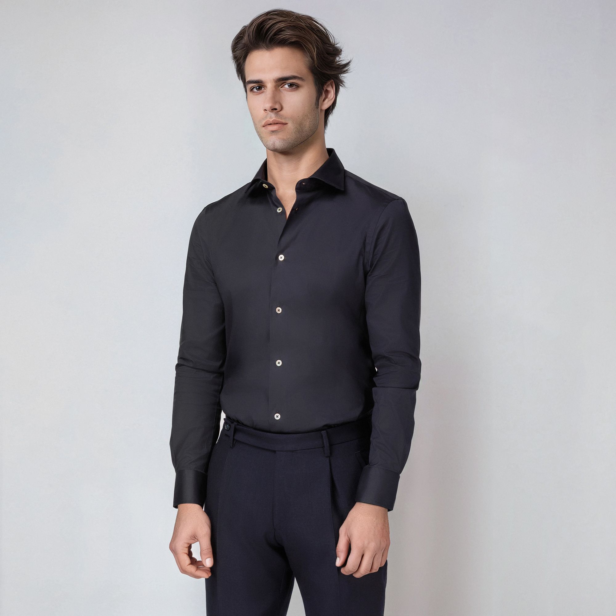 Camicia Uomo Blu Navy