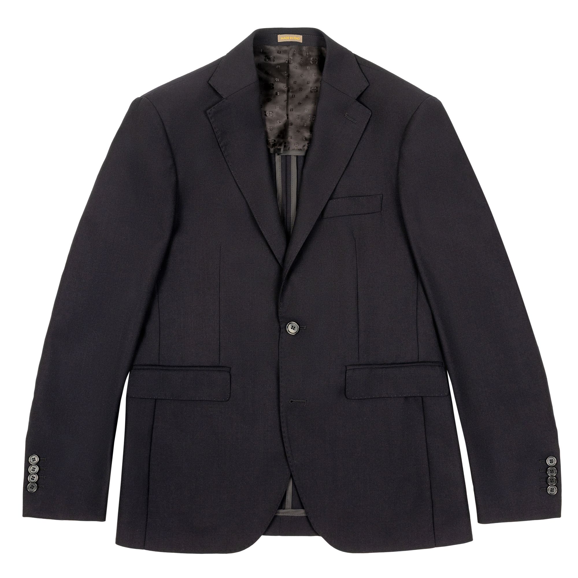 Giacca Uomo Nera in Lana Crepe